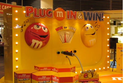 Interactive game for M&M
